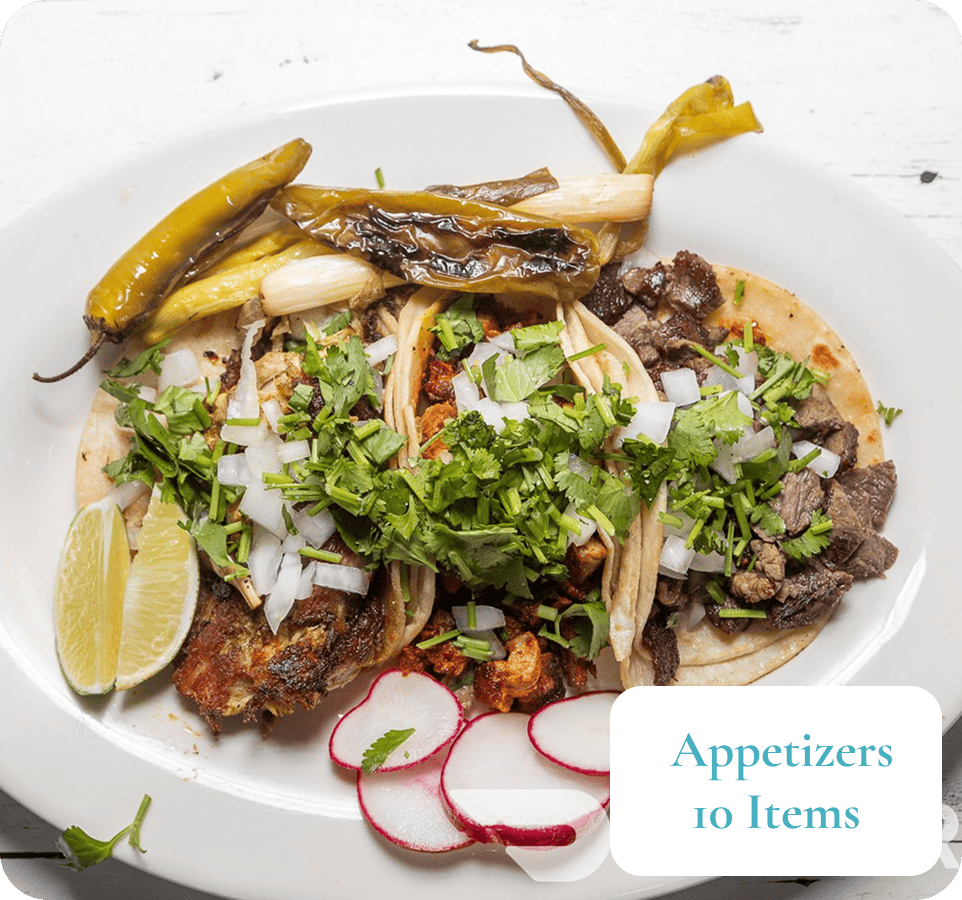 Mexican tacos with grilled vegetables
